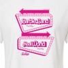 Women's - Barbie - Barbieland Real World This Way Signs Cropped Graphic T-Shirt - 2 of 4