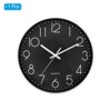Unique Bargains Office Bedroom Decorative Battery Operated Silent Non Ticking Round Wall Clock 12 Inch - 3 of 4