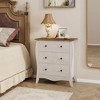 Costway 1/2 PCS 30" Farmhouse Chest of Drawers with 3 Folding Fabric Drawers Anti-tipping Kit Gray - 4 of 4