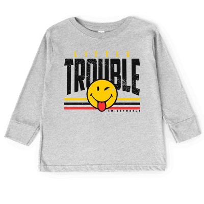 The Juniper Shop SmileyWorld Little Trouble Toddler Long Sleeve Tee