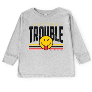The Juniper Shop SmileyWorld Little Trouble Toddler Long Sleeve Tee - 1 of 4