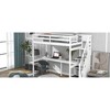 Twin Size Loft Bed with Storage Staircase and Built-in Desk - 4 of 4
