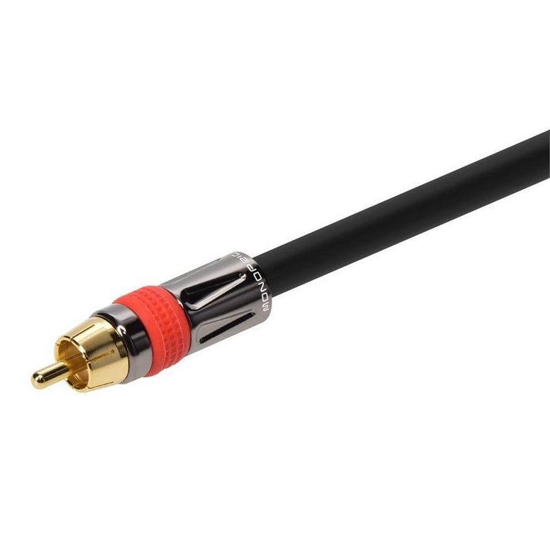 Monoprice Digital Coaxial Audio Cable - 12 Feet - Black | High Quality RG6 RCA CL2 Rated, Gold plated, 2 of 3