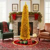 Northlight Pre-Lit Pencil Tinsel Artificial Christmas Tree - 6' - Gold - Clear Lights - Red Wire - 2 of 4