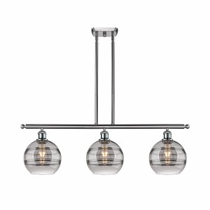 Rochester - 3 Light Stem Hung Island In Industrial Style-10.38 Inches Tall and 36 Inches Wide - 1 of 1