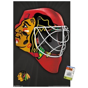 Trends International NHL Chicago Blackhawks - Mask 16 Unframed Wall Poster Prints - 1 of 4