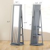Floor-Standing Jewelry Cabinet With 360¡ã Swivel Mirror And LED Lighting For Organized Accessory Storage - 2 of 4