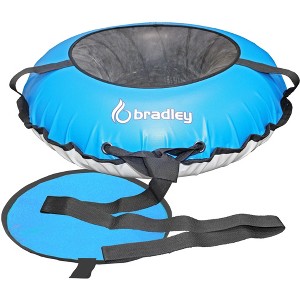 Bradley Snow Tubes: 42-Inch Heavy Duty Inflatable Sledding Tubes with or without Padded Saucer Sled - Elevate Your Snow Fun! - 1 of 4