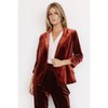 Coolmee Women's Solid Long Sleeve Velvet Jacket Cardigan Coat with Pocket - 3 of 4
