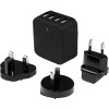 StarTech.com Travel USB Wall Charger - 4 Port - Black - Universal Travel Adapter - International Power Adapter - USB Charger - 2 of 4