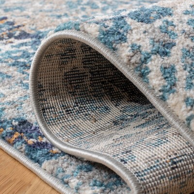 Metro-Mod Chic 79" Square Gray Synthetic Area Rug