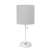 Creekwood Home 19.5" Bedside USB Port Feature Metal Table Desk Lamp: Nightstand Lighting, ETL Listed - 2 of 4