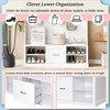 Sapphtopaz 57" Entryway Hall Tree with Open Shoes Shelves&Drawer,3-in-1 Coat Hanger with 6 Hooks Entryway Shoe Storage for Entryway,Hallway - 4 of 4