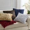 FONTOI 20"*20" Ruched Decor Bed Pillow,Decorative Square Pillows for Bed Couch Sofa, Brown, 20"*5"*20" - 2 of 4