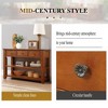 LIVAREEmlen 48'' Solid Pine Wood Top Console Table, Modern Entryway Sofa Side Table with 3 Storage Drawers and 2 Shelves - 4 of 4