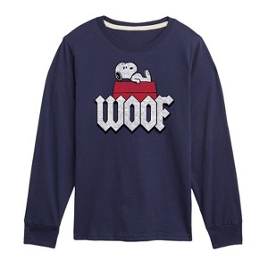 Boys' - Peanuts - Woof Snoopy Long Sleeve Graphic T-Shirt - 1 of 4