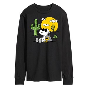 Men's - Peanuts - Snoopy and Woodstock Long Sleeve Graphic T-Shirt - 1 of 4