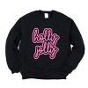 Holly Jolly Outline Puff -  Women's Graphic Sweatshirt - 2 of 4