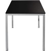 Kings Brand Furniture - Rectangle Modern Dining Table with Glass top, Chrome Base - 4 of 4