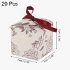Unique Bargains Gift Boxes with Ribbon 2.76"x2.76"x2.76" Red 20 Pcs - 2 of 4