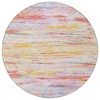 Coral And Yellow Abstract Washable Indoor Outdoor Area Rug - 4 of 4