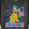 Men's - Disney - Pluto Freedom USA Flag with Red and Blue Stars Graphic Fleece Sweatshirt - 2 of 4