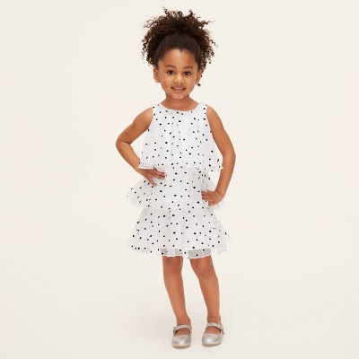 Toddler Mini Polka Dot Tiered Dress - kate spade new york x Target Cream/Black