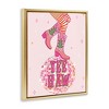 Stupell Industries Yeehaw Christmas Cowboy Black Framed Floater Canvas Wall Art - 3 of 4
