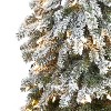 6ft. Flocked Grand Alpine Artificial Christmas Tree with 300 Clear Lights & 601 Branches on Trunk – Snowy Holiday X-Mas Tree - 3 of 4