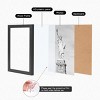 Hansilk 4x6 Picture Frame, Display Pictures 3.5x5 with Mat or 4 x 6 Without, Wall Hanging Photo Frames, Black, 1 Pack - 3 of 4