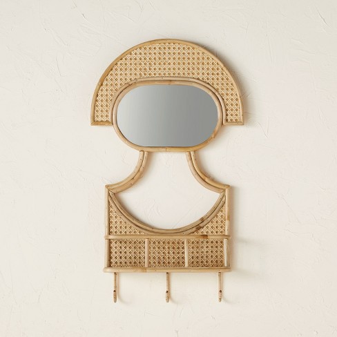 Figure Mirror with Basket - Opalhouse™ designed with Jungalow™ - image 1 of 4