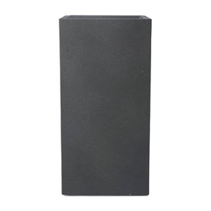 Rosemead Home & Garden, Inc. Rectangular Concrete Outdoor Planter Pot Black - 1 of 4