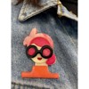 Wrapables Acrylic Fashion Brooch Pin for Sweaters, Coats, Scarves, and Bags, Bowknot Pink - 2 of 3