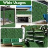 12 Pack 20in x 20in Artificial Grass Wall Panels Boxwood Panels Backdrop, Large Hedge Plant Greenery Faux Topiary Fence - 3 of 4