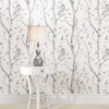 NuWallpaper Woods Peel & Stick Wallpaper Gray: Removable Vinyl, Self-Adhesive Botanical Tree Pattern, Washable, 30.75 Sq Ft Coverage - 2 of 4