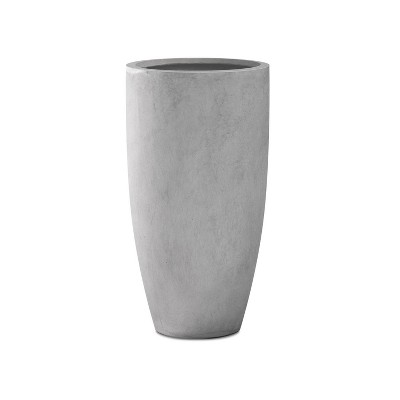Rosemead Home & Garden Concrete Outdoor Planter Pot Chalk White 16.73"x16.73"x27.17"