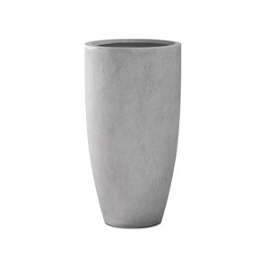 Rosemead Home & Garden Concrete Outdoor Planter Pot Chalk White 16.73"x16.73"x27.17" - 1 of 4