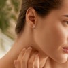EVERLY JEWELRY | Sterling Silver 3 1/5 CT TGW Octagon Created White Sapphire Stud Earrings - 4 of 4