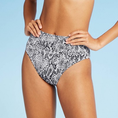 target black high waisted bikini