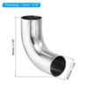 Unique Bargains 304 Stainless Steel Exhaust Hose Pipe Fitting 90 Mandrel Bend Silver - 2 of 4