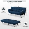 Dyonery 71"  Futon Sofa Bed, Memory Foam Modern Convertible Couch Bed,Folding Futon Sleeper Couch with Compact Living Space - 2 of 4