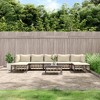 vidaXL 8 Piece Patio Lounge Set in Anthracite Poly Rattan - Outdoor Furniture with Cushions, Comfortable Seating, Sturdy Table, and Modular Design - 2 of 4
