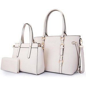 West 3PCS Purses for Women Tote Bag and Wallet Set Shoulder Satchel Handbags - 1 of 4