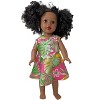 Doll  Clothes Superstore Handmade Size 8 Tropical Flowers Girl’s Dress with Matching Doll Outfit - 4 of 4