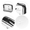 Unique Bargains Women's Transparent Waterproof Travel Makeup Bags Black 3 Pcs - 3 of 4