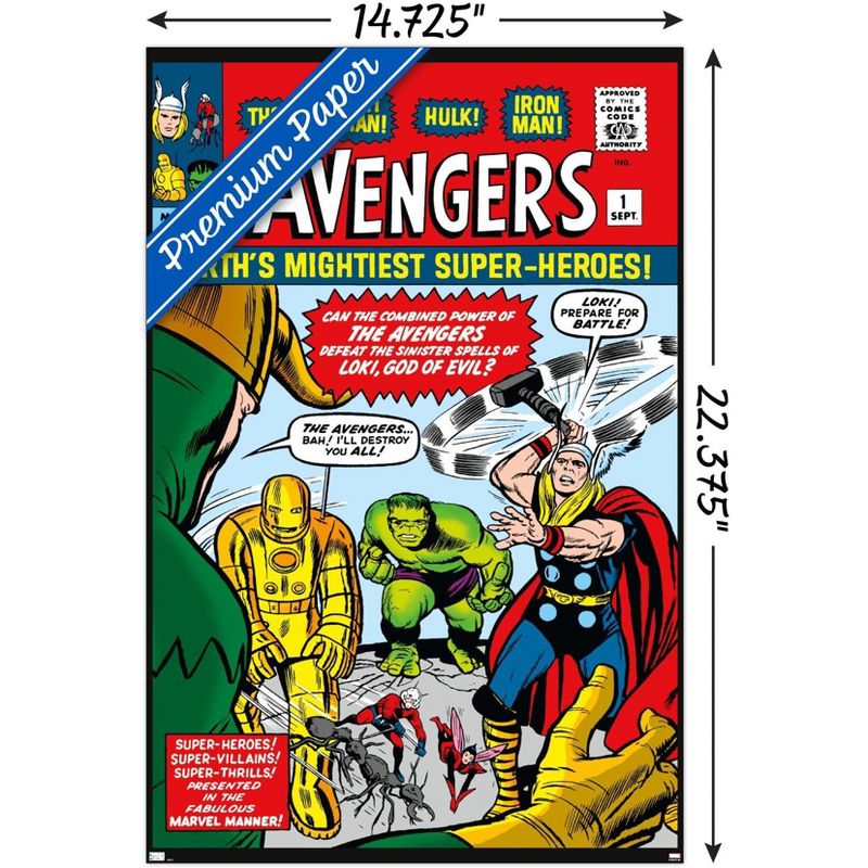 Trends International Marvel Comics - Avengers #1 Unframed Wall Poster Prints, 3 of 7