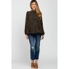 Pinkblush Black Animal Print Mock Neck Tiered Maternity Top - 2 of 4