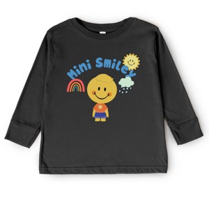 The Juniper Shop Mini Smiley Rainbow Cloud Lumi Toddler Long Sleeve Tee - 1 of 4