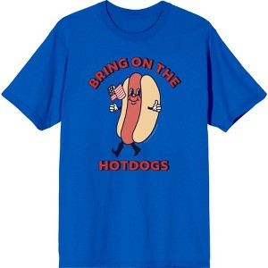 Americana Bring On The Hot Dogs Men's Short Sleeve Tee - 1 of 1
