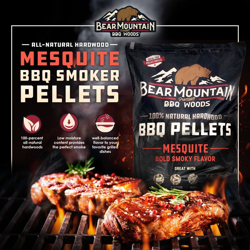 Bear Mountain BBQ Premium All Natural Smoker Wood Chip Pellets For Outdoor Gas, Charcoal, and Electric Grills, 2 of 7
